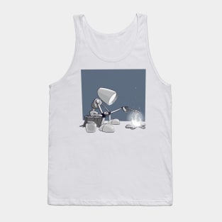 Robot at a campfire Tank Top